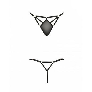 Стринги из стреп Passion Exclusive MEGGY THONG L/XL, black PS27710 фото Купить   Passion (Польща) 979 грн