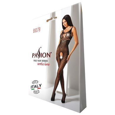 Бодистокинг с доступом к интимным местам Passion BS078 black SO4723 фото Купить   Passion (Польща) 803 грн