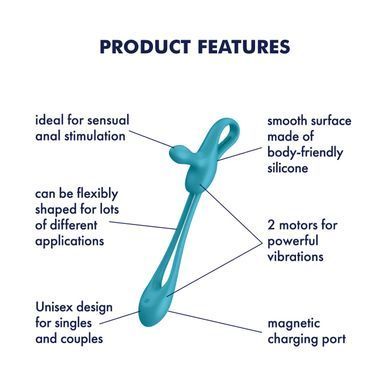 Мультивибратор Satisfyer Plug & Play 1, для нее и для него, 2 мотора SX0542 фото Купить   Satisfyer (Німеччина) 3 178 грн