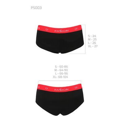 Трусики-шортики Passion PS003 PANTIES L, black SO4207 фото Купити Трусики-шортики Passion PS003 PANTIES L, black  Passion (Польща) 692 грн