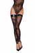 Чулки без мыска Noir Handmade F243 Tulle stockings with patterned flock embroidery, S SX0155 фото 3