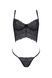 Комплект Passion KERRIA SET black, L/XL, сітка+мереживо, бюстьє та стрінги SX0491 фото 3