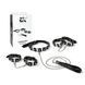 Бондажний набір: нашийник з повідцем, наручники та поножі Art of Sex - Cassandra, колір чорний SX2344 фото 6