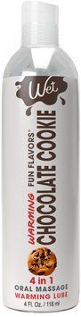 Согревающий лубрикант на водной основе Wet Warming Chocolate Cookie 4 in 1, без сахара (118 мл) SO9915 фото Купить   Wet (США) 683 грн